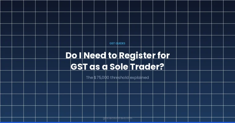 Sole trader GST registration — the $75,000 threshold explained