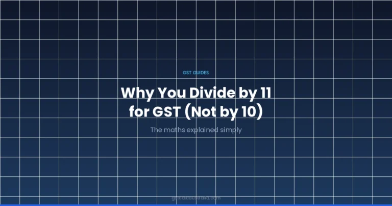 Why you divide by 11 for GST — the maths explained